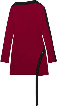 GCDS Jurk met knoopdetails - Dames - Korte kleedjes - Rood - XS - Kleedjes