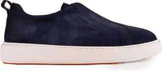 Santoni Victory-Fehu59 Laceless Sneakers In Leather