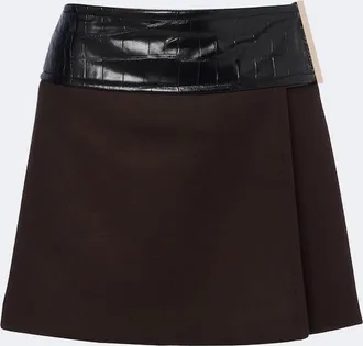 Sportmax Gonna in lana vergine a portafoglio
