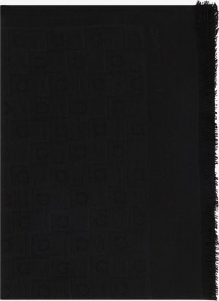 Ferragamo Stola aus Seiden- und Wolljacquard Gancini