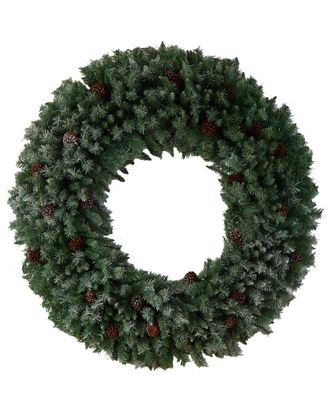 Nearly Natural 5Ft. Giant Flocked Artificial Christmas Wreath