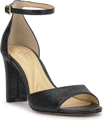 Jessica Simpson Luxcilla Block Heel Sandal in Black at Nordstrom, Size 6.5