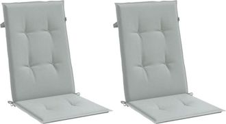 vidaXL Cojines para silla respaldo alto 2 uds tela gris claro melange vidaXL
