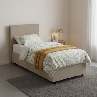 Dmora Dmora - Cama Individual Danton, Cama Contenedor Con Tapizado En Ecopiel, 100% Made In Italy, Apertura Frontal, Adecuado Para Colch&oacute;n Cm 80x190, T&oacute;rtol