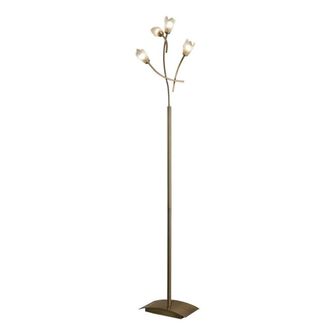 Netlighting Pietra Floor Lamp 4 Light G9 Antique Brass NOT LEDCFL Compatible in Bronze