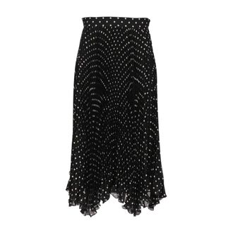 Valentino Garavani Polka Dot Midi Skirt - female - Valentino Garavani - Midi Skirts - Black - XS - Skirts