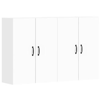 Berkfield Home Wall Mounted Cabinets 2 pcs White Engineered Wood