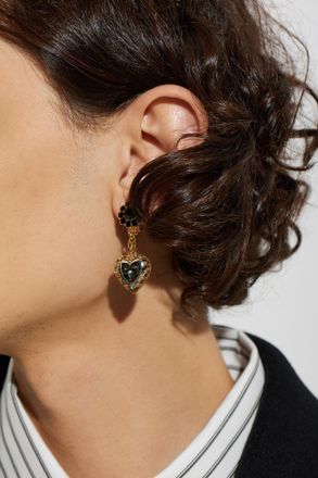 Dolce & Gabbana Clip-on Earrings Sacro Cuore, Womens, Gold
