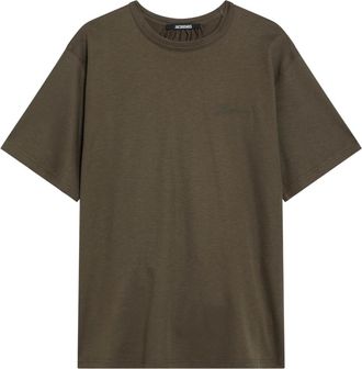 Jacquemus Le Tshirt Tovalo - Dames - T-shirts - Groen - M - Katoen - Tops
