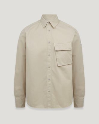 Belstaff Belstaff Camisa Scale para hombre Algod&oacute;n te&ntilde;ido en prenda Beige piedra 2XL
