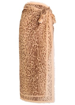 Zimmermann Printed Cotton Pareo Skirt - Multi Animal - One Size