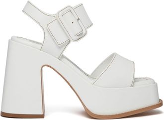 Stella McCartney Skyla 125mm platform sandals - women - Recycled Polyamide/Rubber/Polyurethane - 38.5 - White