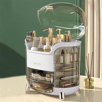 OEM Organizador Blanco Antipolvo Con Compartimentos Para Pintalabios, Multifuncional Para Tocador, Dormitorio O Ba&ntilde;o