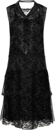 Maison Margiela Abito corto con pizzo - Nero