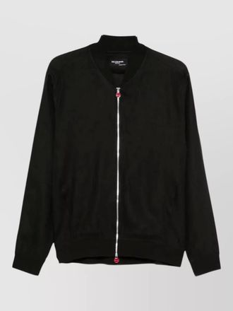 Kiton bomber collar long sleeve zip jacket
