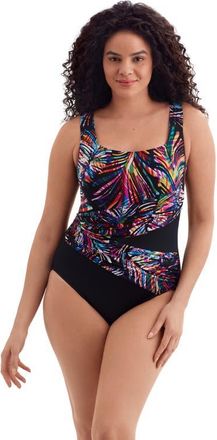 Longitude Wrap Sash Tank Long Torso One-Piece Swimsuit in Coolangata at Nordstrom, Size 18