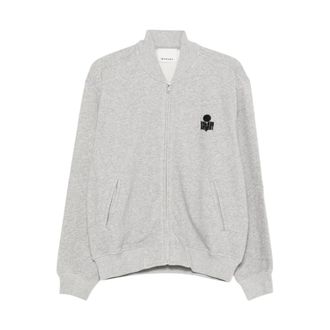 Isabel Marant Isabel Marant, Zip-throughs, male, Gray, Size: XL Marty Zip Sweatshirt