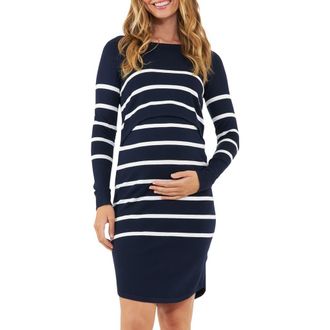 Ripe Valerie Up/Down Nursing Tunic in Navy/white at Nordstrom, Size X-Small Au