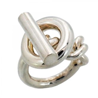 Herm&egrave;s Silver 925 Band Ring (Pre-Owned)