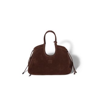 Miu Miu Ivy Suede Tote Bag, Woman, Dark Brown