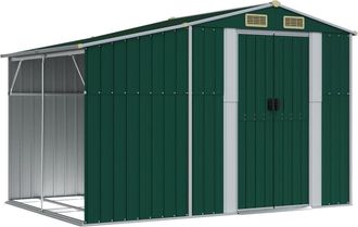 vidaXL Cobertizo De Jard&iacute;n Acero Galvanizado Verde 277x192,5x179 Cm Vidaxl