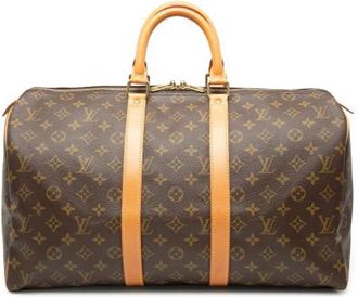 Louis Vuitton Pre-owned Keepall 45 - Dames - Vintage Weekendtas - Bruin - ONE Size - Leer - Vintage