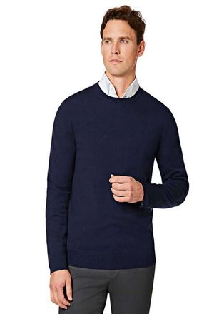 CHARLES TYRWHITT Pure Merino Crew Neck Sweater in Navy at Nordstrom, Size Small