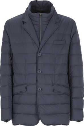 Herno Gewatteerd Donsjack Peak Revers - Heren - Winterjassen - Blauw - M - Jassen