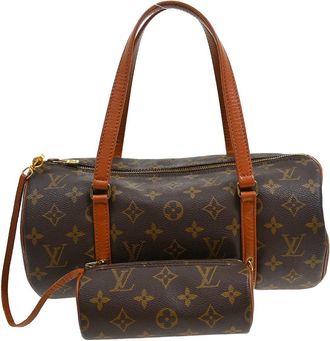 Louis Vuitton Papillon Handbag Monogram Canvas Brown Canvas Handbag (Pre-Owned)