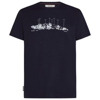 Icebreaker Merino 150 Tech Lite S/S Tee The Peaks Merinoshirt f&uuml;r Herren | blau