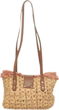 Chanel Pre-owned Shoulder Bags, female, Beige, Size: ONE SIZE Pre-owned Leather Shoulder Bag