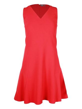 Theory Abito corto smanicato con scollo a V - Rosso