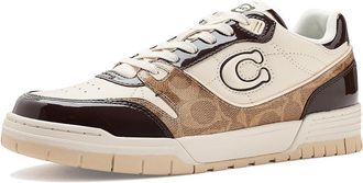 Coach Coach Soho Sneakers with Patent Signature Mens Shoes Brown/Maple : 10.5 D - Medium, Synthetic
