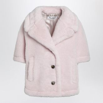 Max Mara Dusty Beige Boxy Teddy Cape