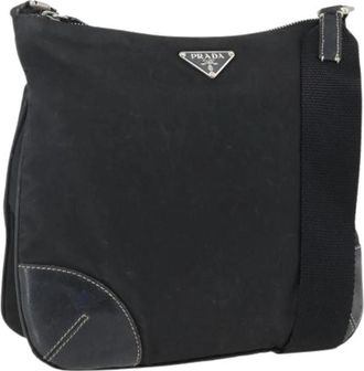Prada Pre-owned Nylon Cross Body Bag - Dames - Vintage Schoudertas - Zwart - ONE Size - Nylon - Vintage