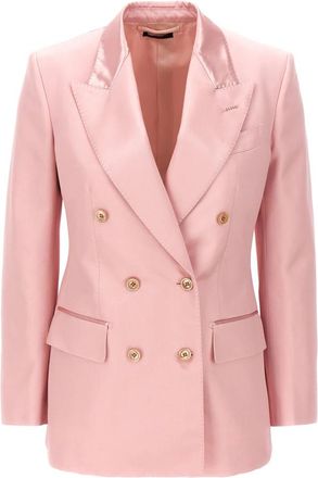 Tom Ford Double-breasted Duchesse Blazer - Dames - Blazers - Roze - XS - Katoen - Jassen