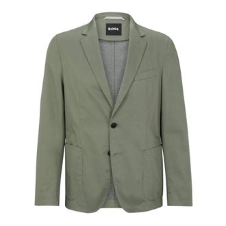 HUGO BOSS Heren, Jassen, Groen, Maat: 4XL Katoen