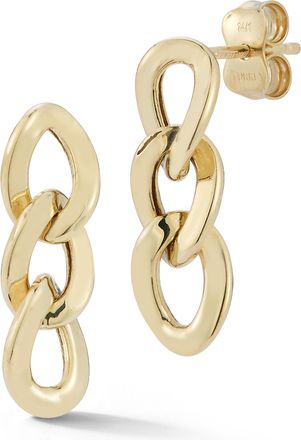 Ember Fine Jewelry 14K Gold Curb Link Drop Earrings