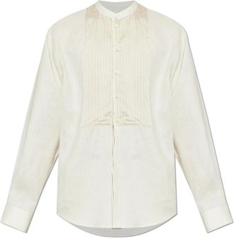 Dsquared2 Linnen Overhemd - Heren - Casual Overhemden - Beige - M - Linnen - Overhemden