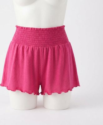 Z Supply Womens Dawn Smocked Short In Fiesta Fuchsia