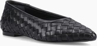 Hush Puppies Womens Darla Woven Womens Ballerinas - Black - Size: 3