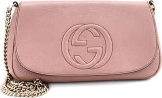 Gucci Soho Chain Leather Medium crossbody bag - Beige