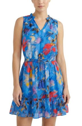 Change of Scenery Beth Smock Waist Cotton Short Dress in Larkspur Bay at Nordstrom, Size X-Small