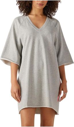 ALIX The Label Alix The Label, Kleedjes, Dames, Grijs, S, Denim, Grijze Gebreide Sweat Jurk