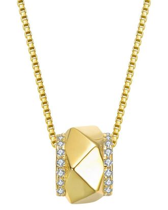 Genevive 14K Plated Geometric Necklace