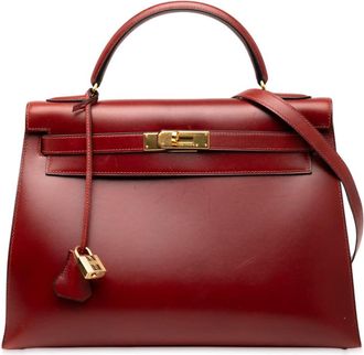 Herm&egrave;s Pre-owned Hermes Box Calf Kelly Retourne 32 1EN9PFCTLEJGVELD