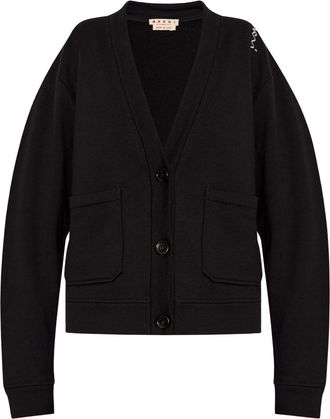 Marni Vest met geborduurd logo - Zwart