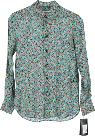 Saint Laurent Saint Laurent overhemd met knoopsluiting in viscose met bloemenprint