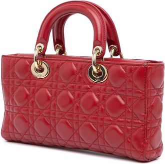 Dior Hobo Bags - 2016 Medium Lambskin Cannage Lady D Joy - Gr. unisize - in Rot - für Damen