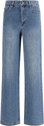 Self Portrait Cotton Straight-Leg Womens Jeans